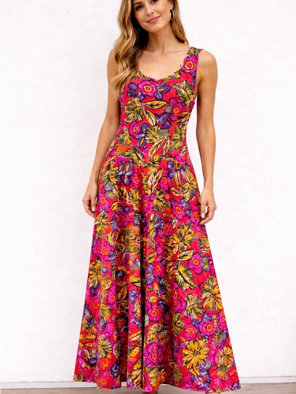 Vintage Deadstock Allen Lolly sundress Women’s size 10. Back Buttons 90’s floral